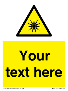 Custom Optical Radiation Sign